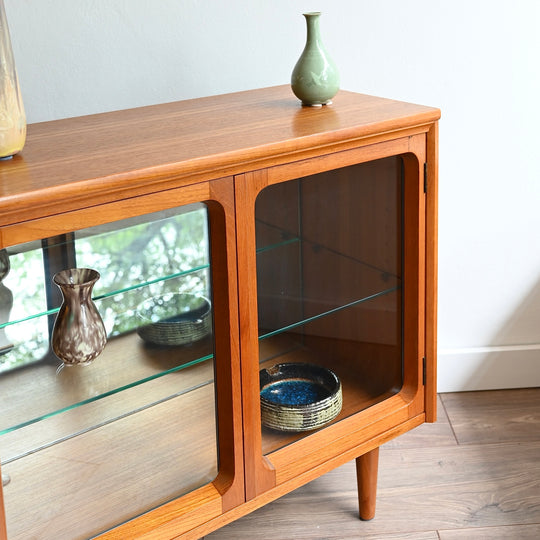 Mid Century Teak Sideboard Display Cabinet by Chiswell