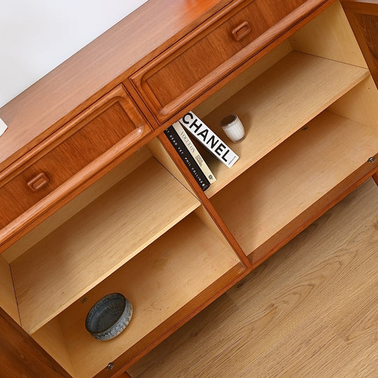 Mid Century Teak Sideboard Buffet LP Record Cabinet by Parker