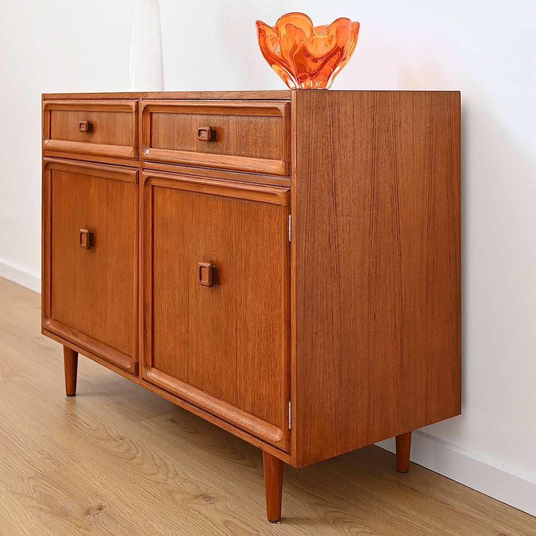 Mid Century Teak Sideboard Buffet LP Record Cabinet by Parker