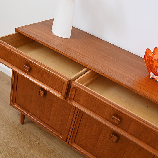 Mid Century Teak Sideboard Buffet LP Record Cabinet by Parker