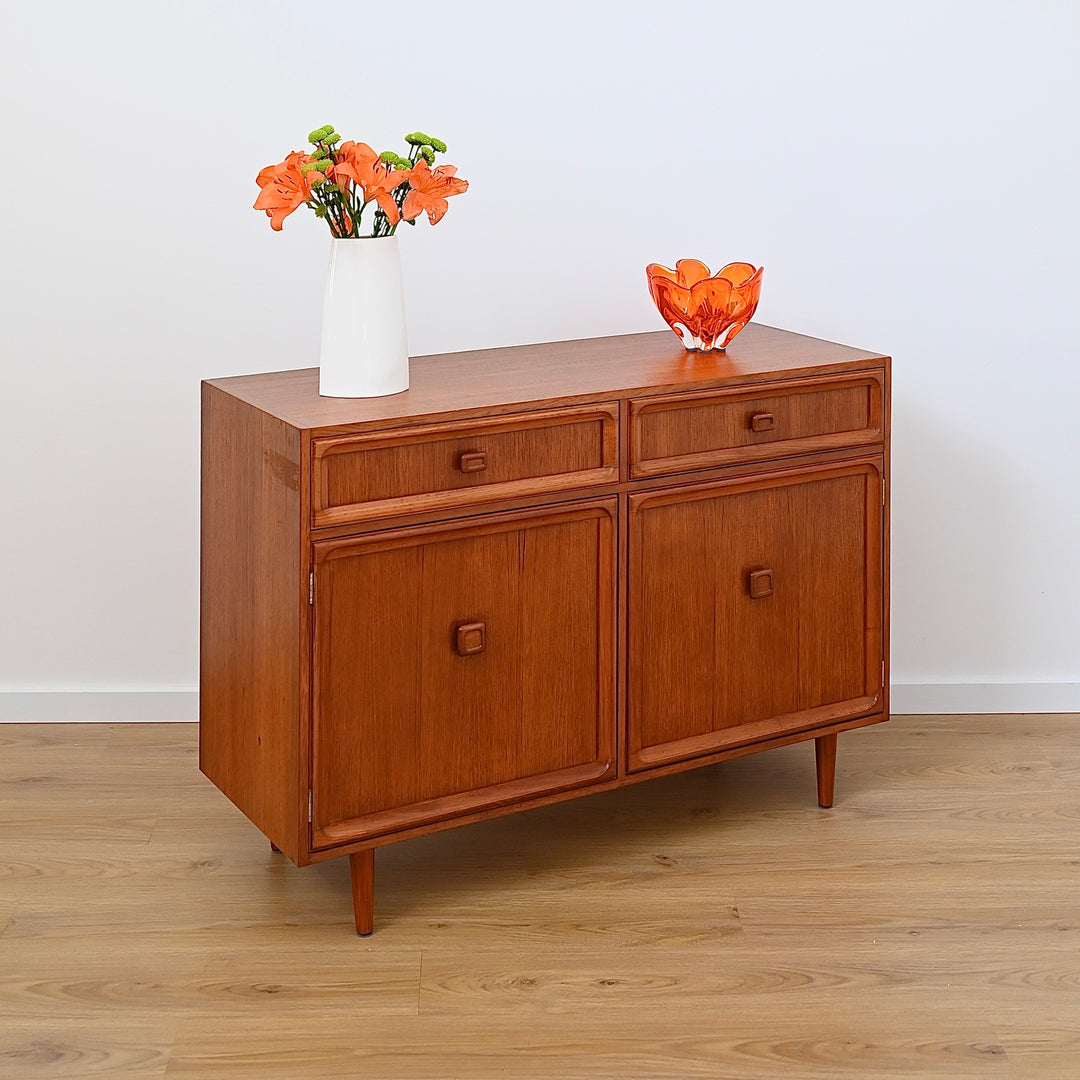 Mid Century Teak Sideboard Buffet LP Record Cabinet by Parker