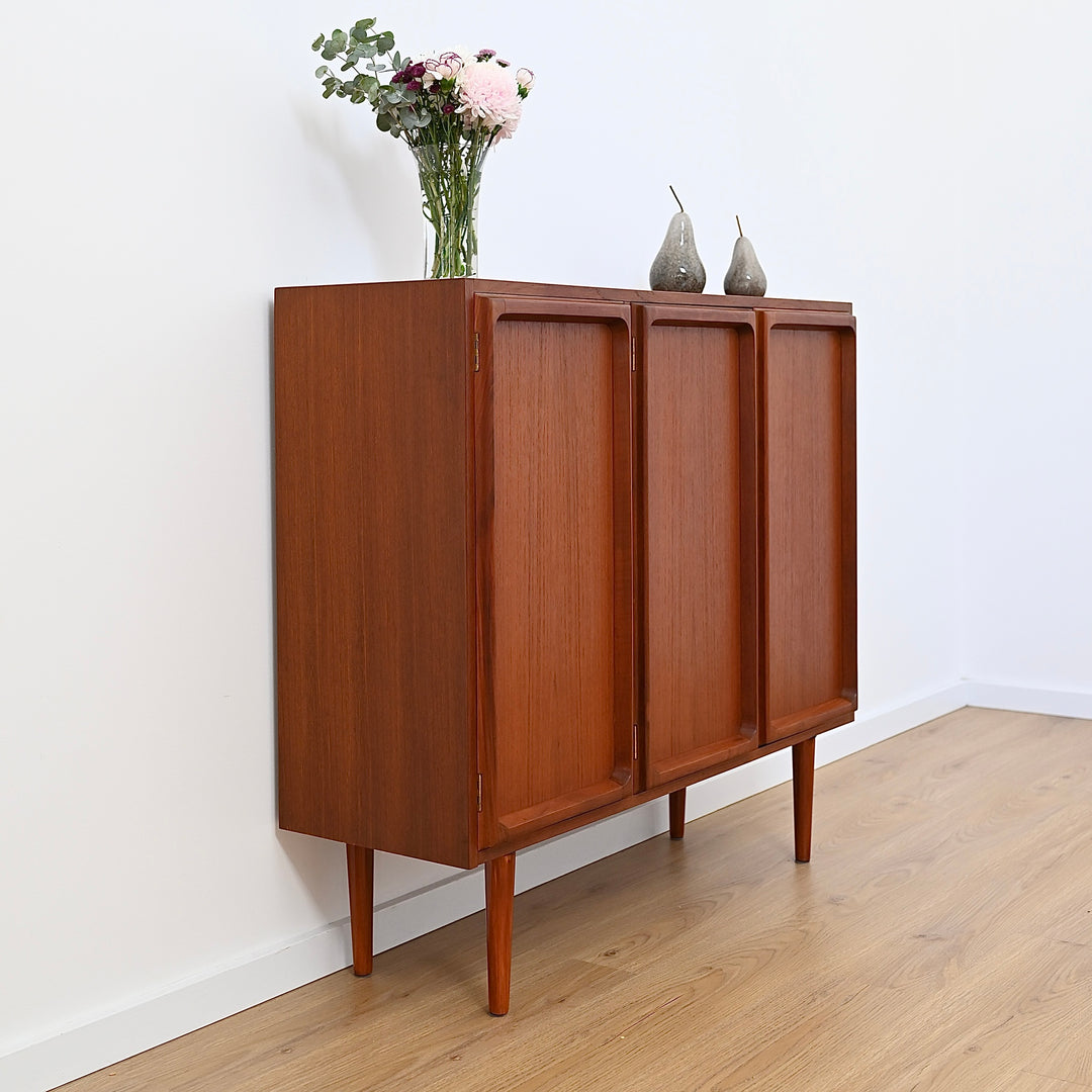 Mid Century Teak Sideboard Credenza Bar Cabinet by Chiswell