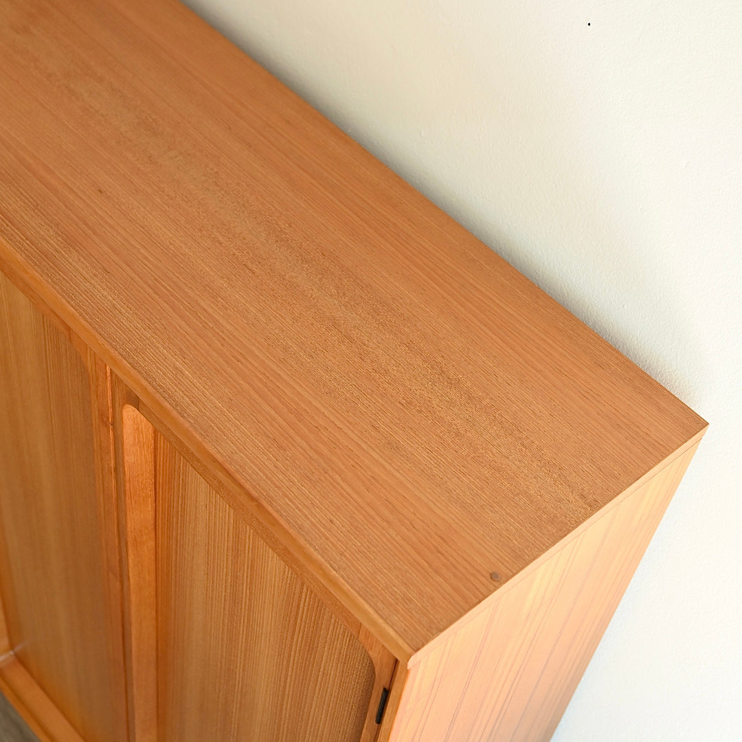 Mid Century Teak Sideboard Cocktail Cabinet Display China Cabinet by Chiswell