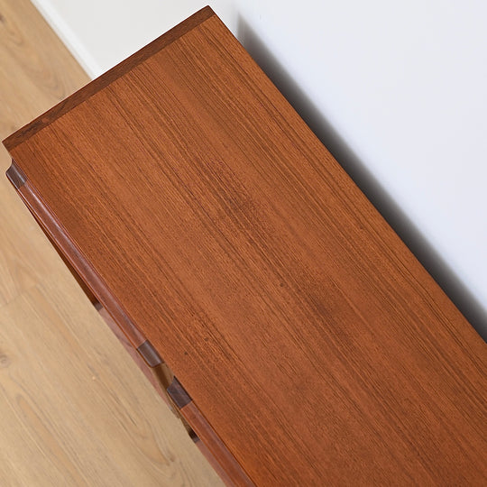 Mid Century Teak Sideboard Credenza Bar Cabinet by Chiswell