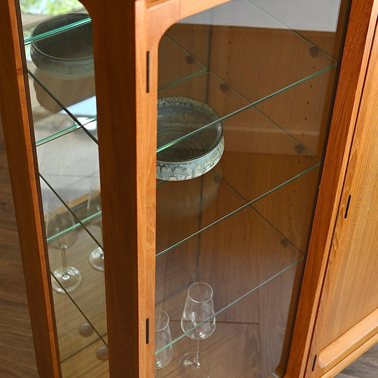 Mid Century Teak Sideboard Cocktail Cabinet Display China Cabinet by Chiswell