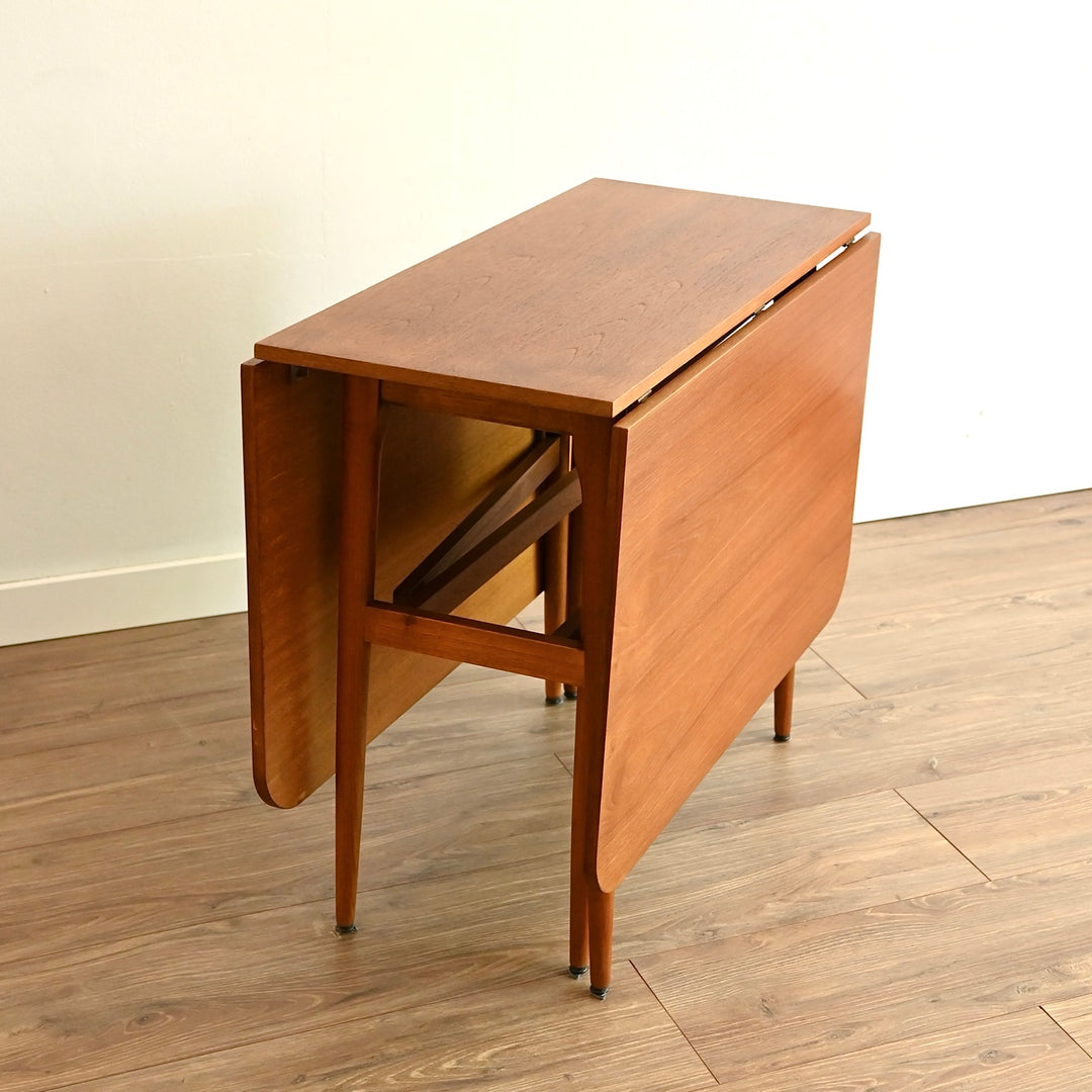 Mid Century Vintage Small Drop Leaf Side Table Mid Century