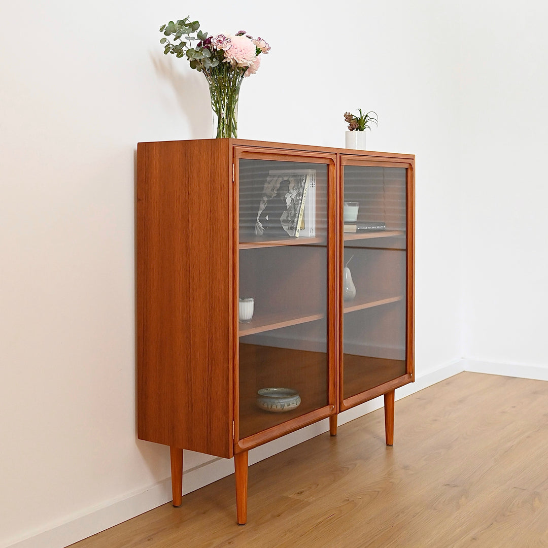 Mid Century Teak Sideboard Display Cabinet by Parker