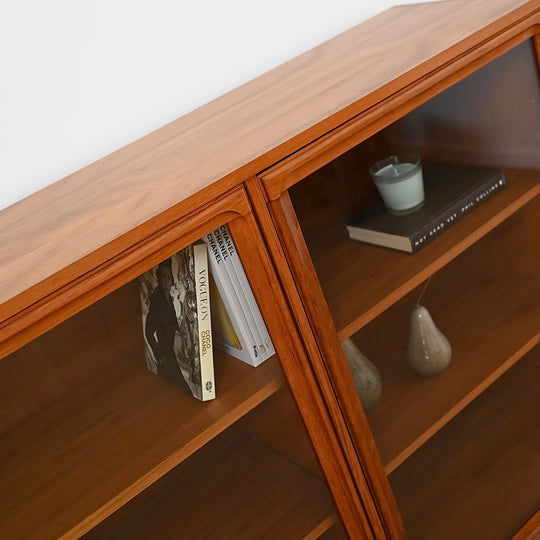 Mid Century Teak Sideboard Display Cabinet by Parker