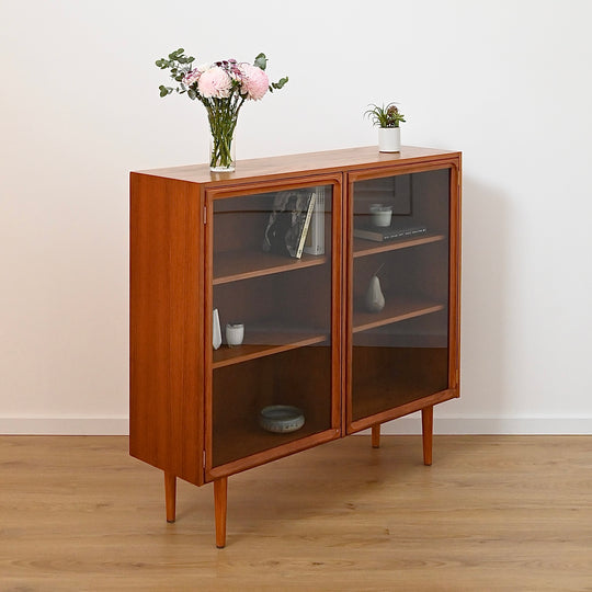 Mid Century Teak Sideboard Display Cabinet by Parker