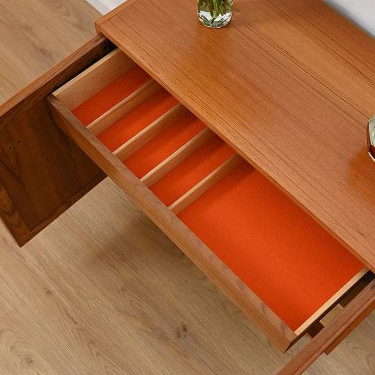 Mid Century Parker Teak LP Record Cabinet Square Handle
