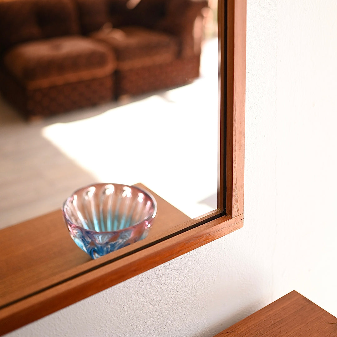 Mid Century Teak Wall Mirror by Parker