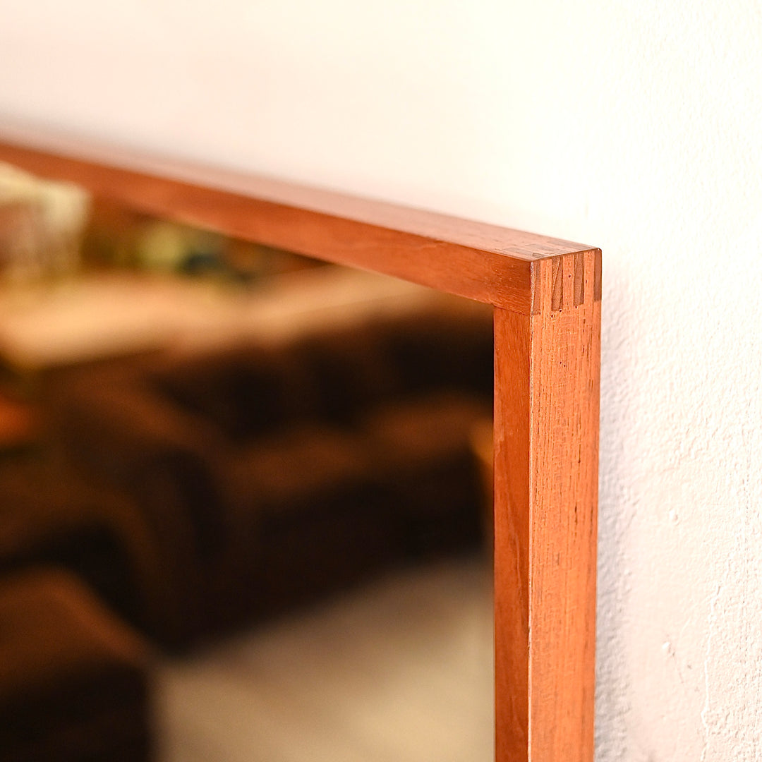 Mid Century Teak Wall Mirror by Parker
