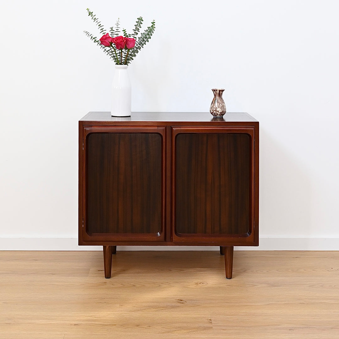 Mid Century Walnut Sideboard LP Record Cabinet by Chiswell