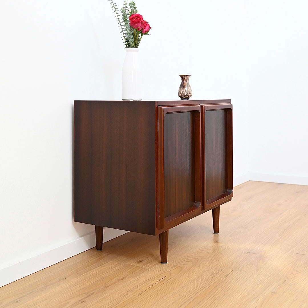 Mid Century Walnut Sideboard LP Record Cabinet by Chiswell