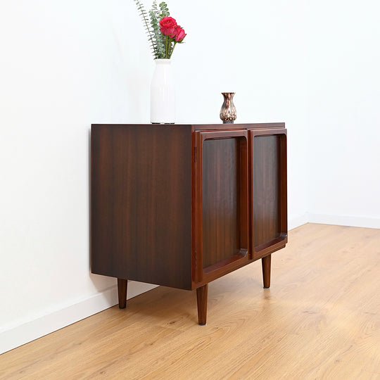 Mid Century Walnut Sideboard LP Record Cabinet by Chiswell