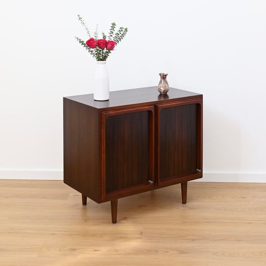 Mid Century Walnut Sideboard LP Record Cabinet by Chiswell