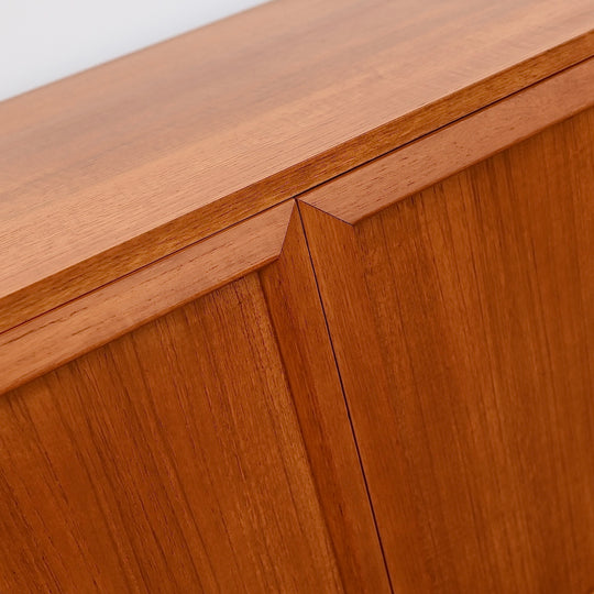 Mid Century Teak Sideboard Record Cabinet by Wrightbilt