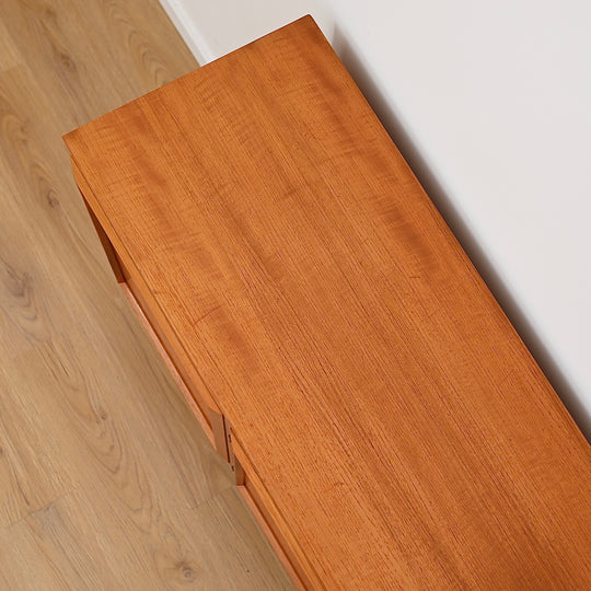 Mid Century Teak Sideboard Record Cabinet by Wrightbilt