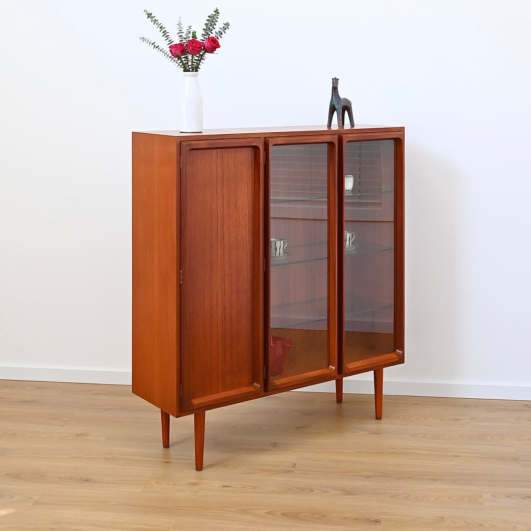 Mid Century Teak Sideboard Credenza Display Cabinet by Chiswell