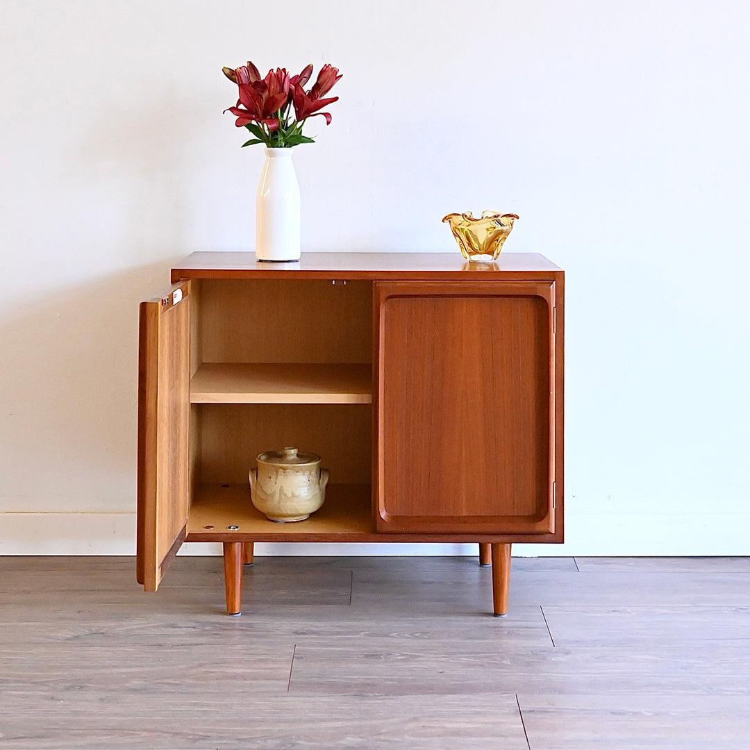 Mid Century Teak Sideboard LP Record Cabinet by Chiswell