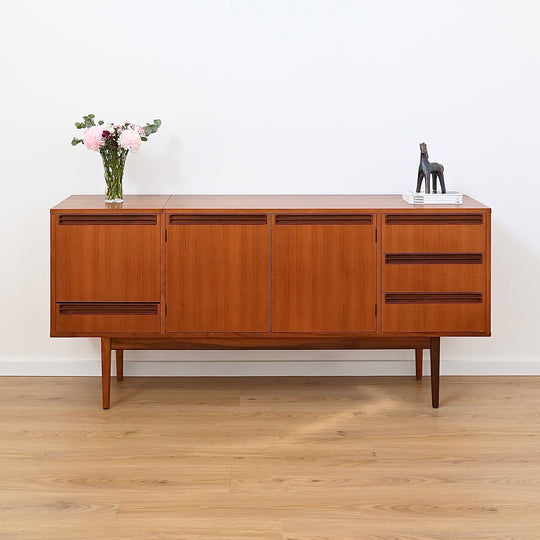 Mid Century Teak Sideboard LP Record Cabinet by Wrightbilt