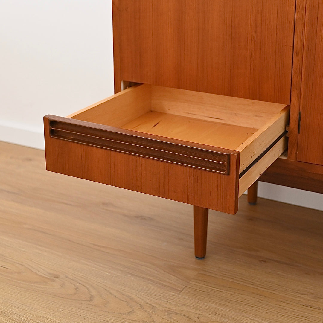 Mid Century Teak Sideboard LP Record Cabinet by Wrightbilt