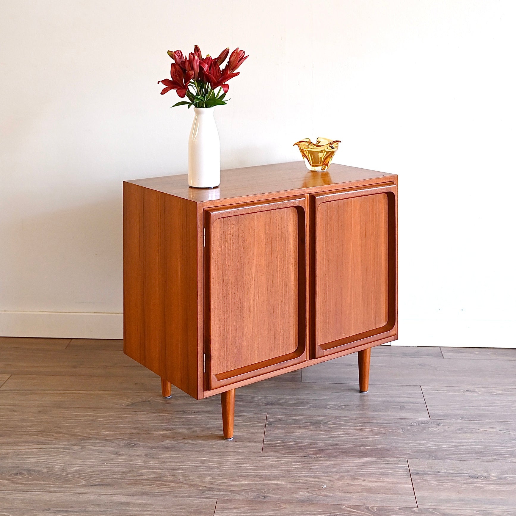 Mid Century Teak Sideboard LP Record Cabinet by Chiswell