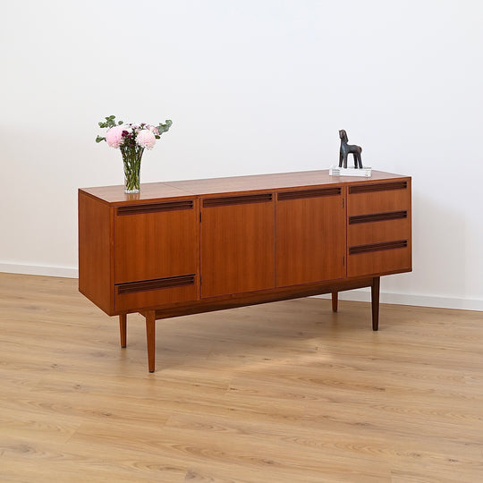 Mid Century Teak Sideboard LP Record Cabinet by Wrightbilt