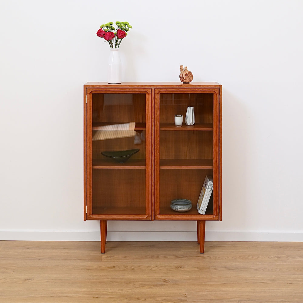 Mid Century Teak Sideboard Display Cabinet by Parker