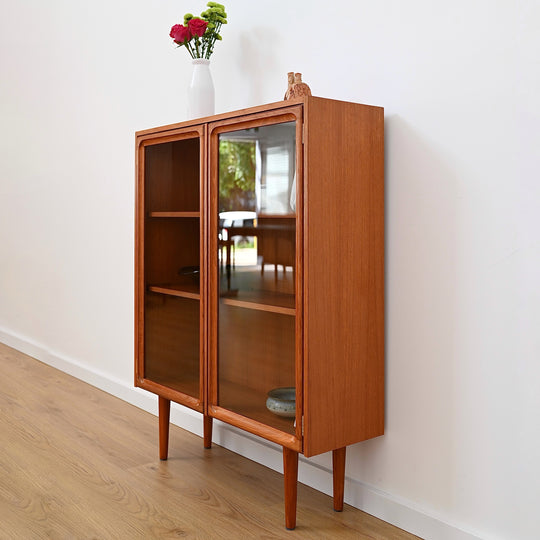 Mid Century Teak Sideboard Display Cabinet by Parker