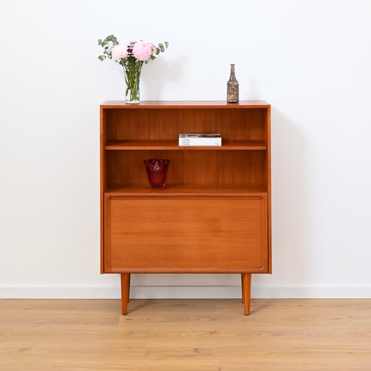 Parker Teak Mid Century Bookshelf Bar Wall Unit Bookcase
