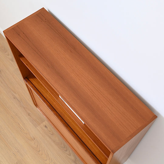 Parker Teak Mid Century Bookshelf Bar Wall Unit Bookcase