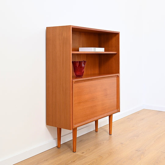 Parker Teak Mid Century Bookshelf Bar Wall Unit Bookcase