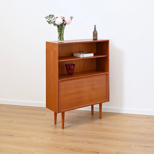 Parker Teak Mid Century Bookshelf Bar Wall Unit Bookcase