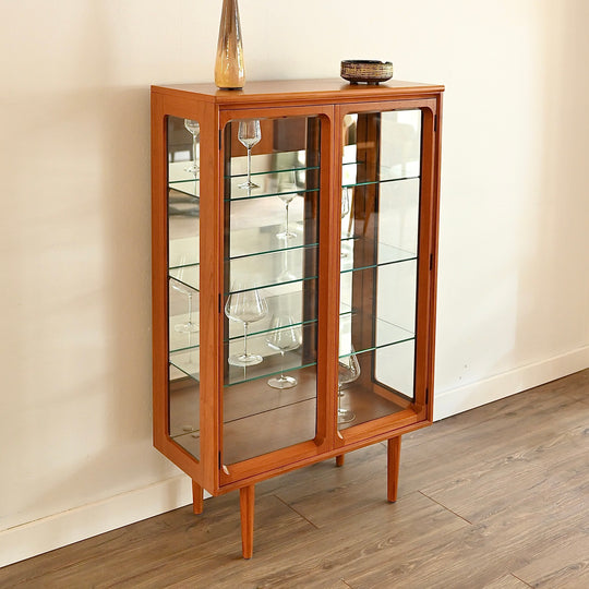 Mid Century Teak Sideboard Display Cabinet by Chiswell