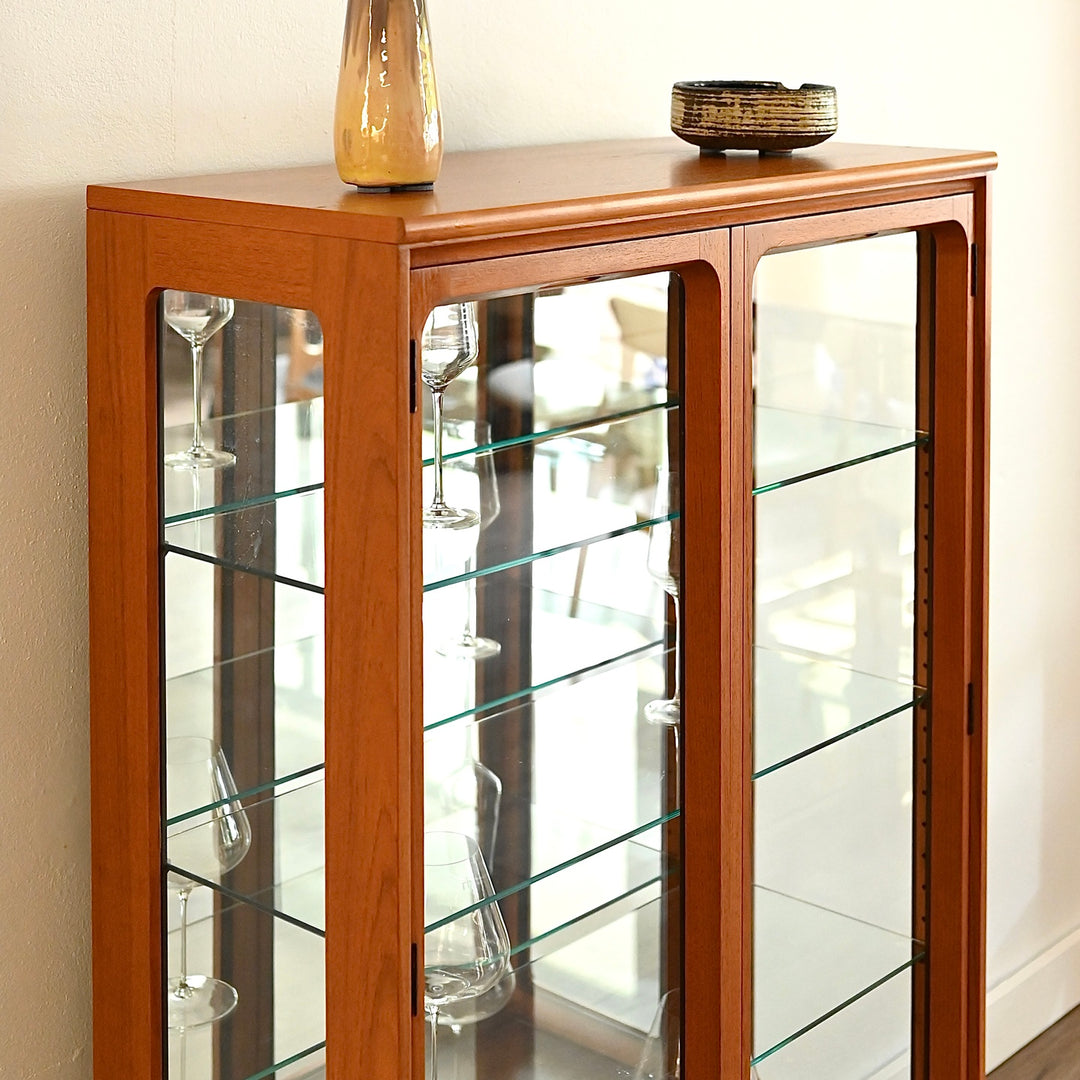 Mid Century Teak Sideboard Display Cabinet by Chiswell