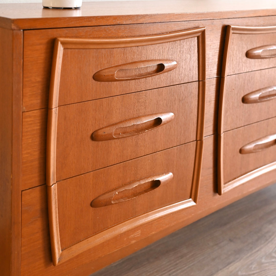 Mid Century Teak Sideboard Dresser Low Boy by Reliance