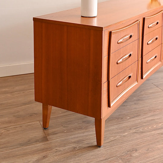 Mid Century Teak Sideboard Dresser Low Boy by Reliance
