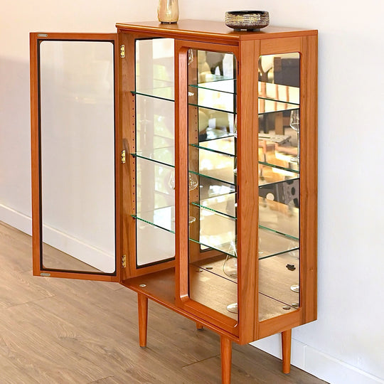 Mid Century Teak Sideboard Display Cabinet by Chiswell