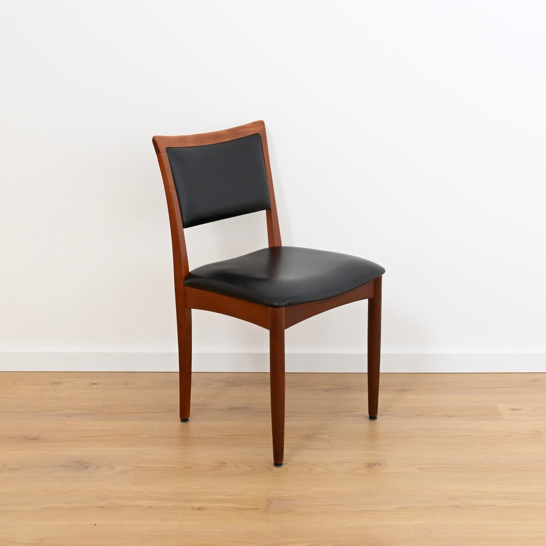 6x Mid Century Teak Dining Chairs by Chiswell with Teal Upholstery