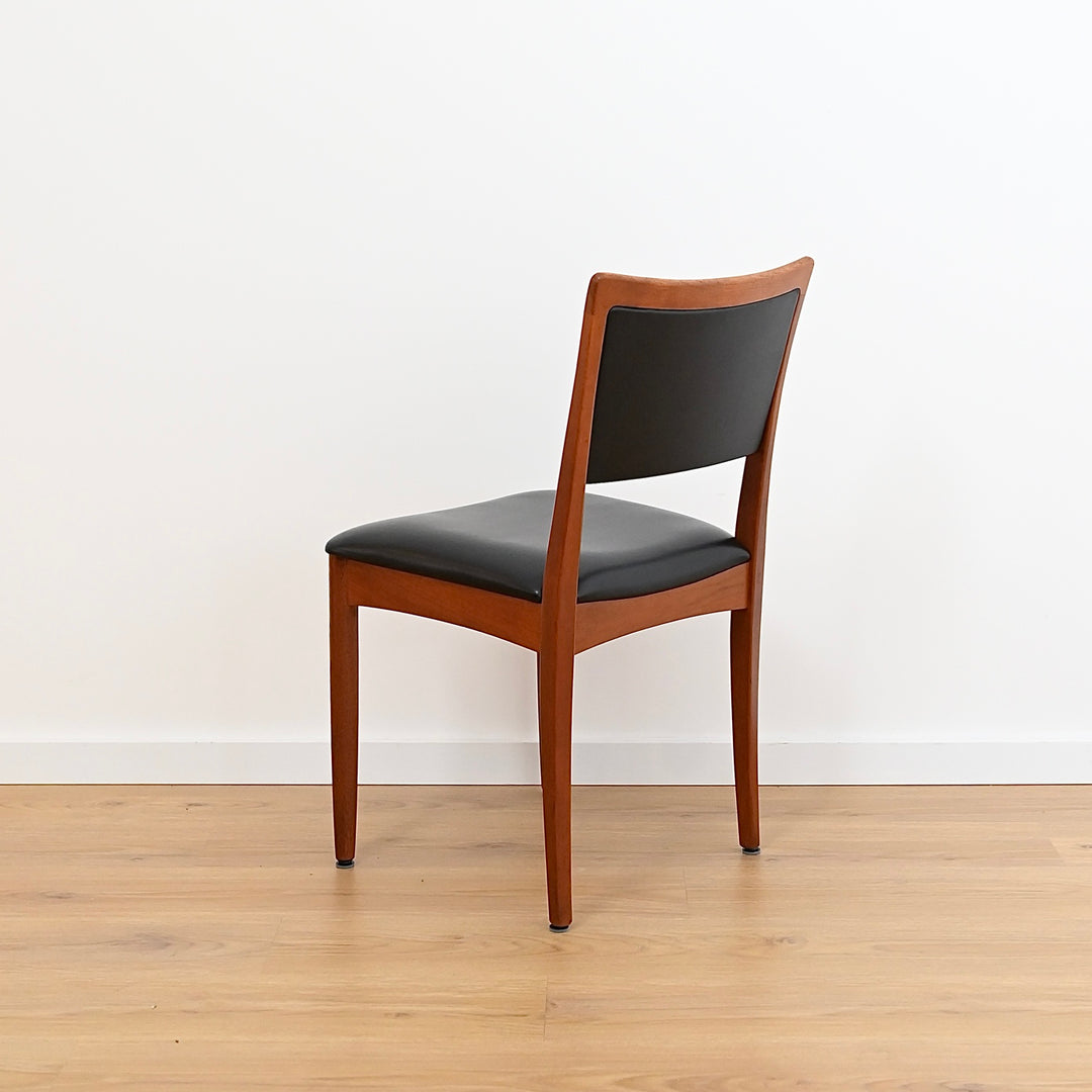 6x Mid Century Teak Dining Chairs by Chiswell with Teal Upholstery