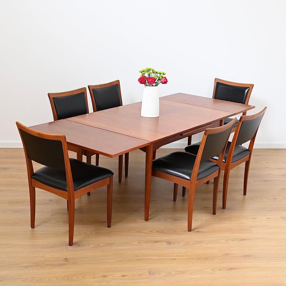 Parker Mid Century Teak Nordic Extendable Dining Table