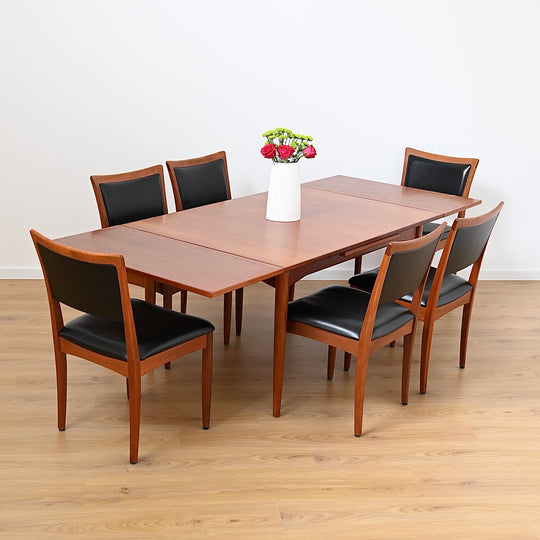 Parker Mid Century Teak Nordic Extendable Dining Table