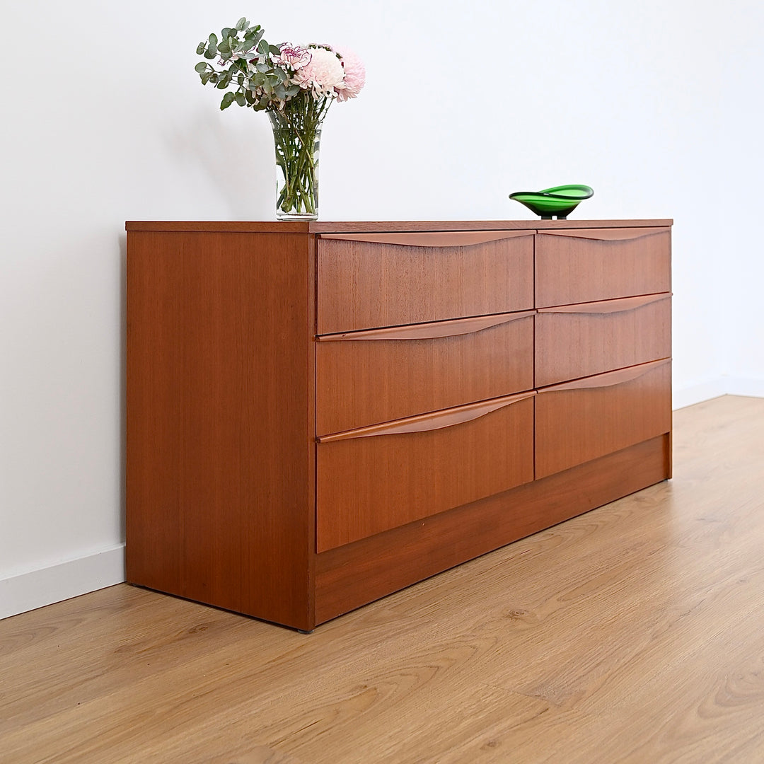 Mid Century Teak Sideboard Dresser Drawers by Reliance