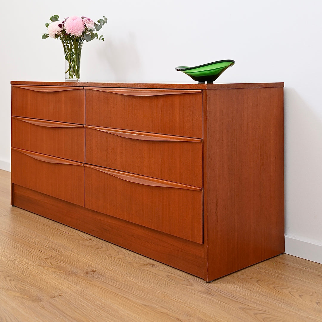 Mid Century Teak Sideboard Dresser Drawers by Reliance