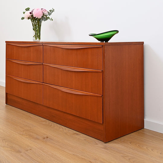 Mid Century Teak Sideboard Dresser Drawers by Reliance