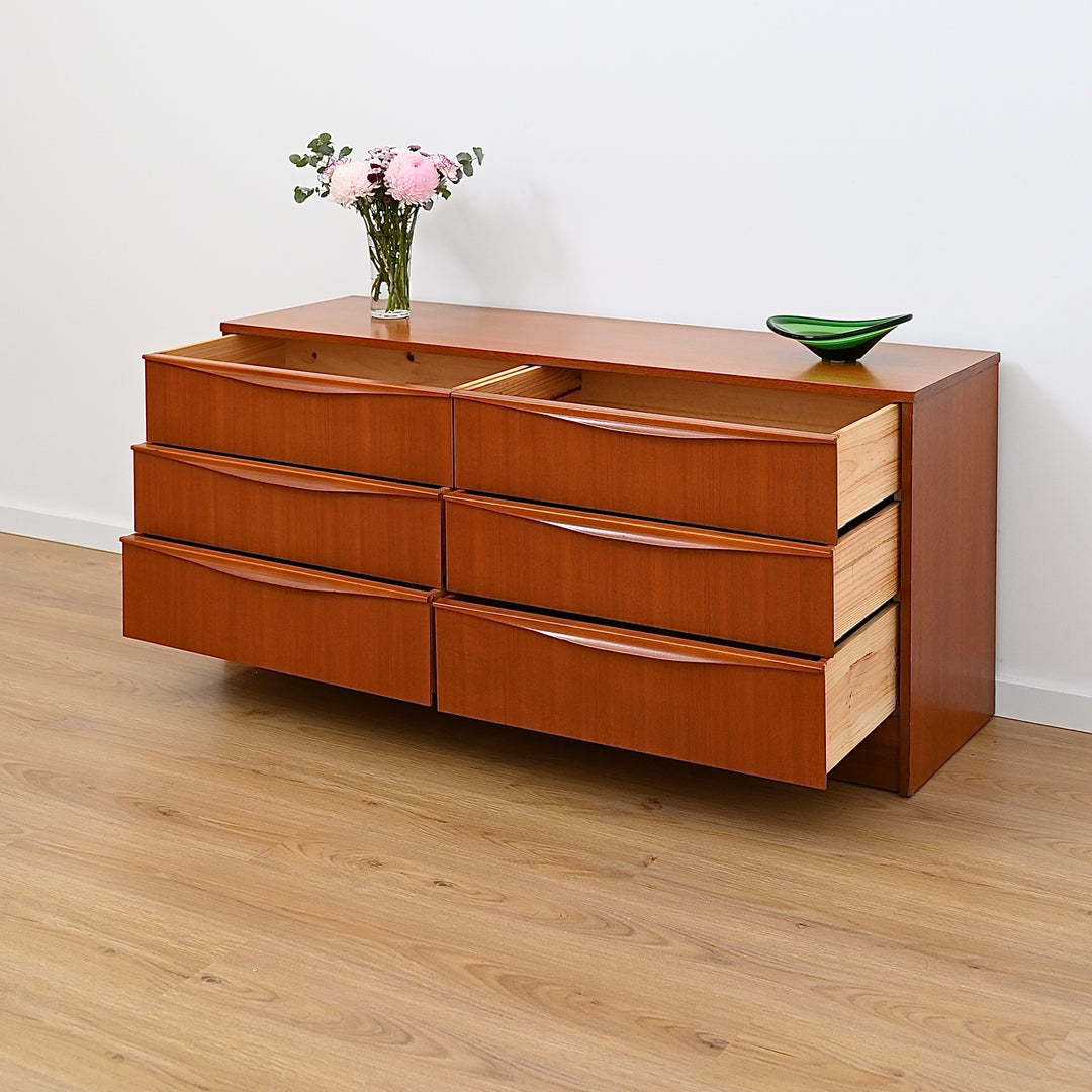 Mid Century Teak Sideboard Dresser Drawers by Reliance