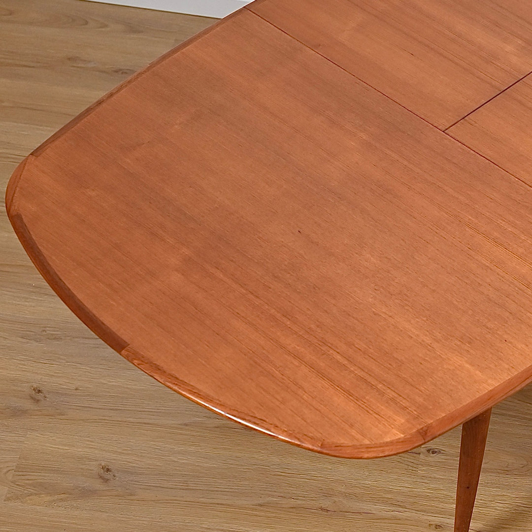 Parker Mid Century Teak Extendable Dining Table D End Elliptical