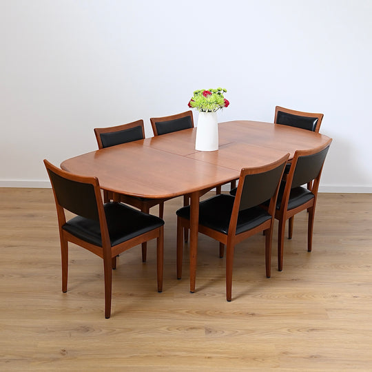 Parker Mid Century Teak Extendable Dining Table D End Elliptical