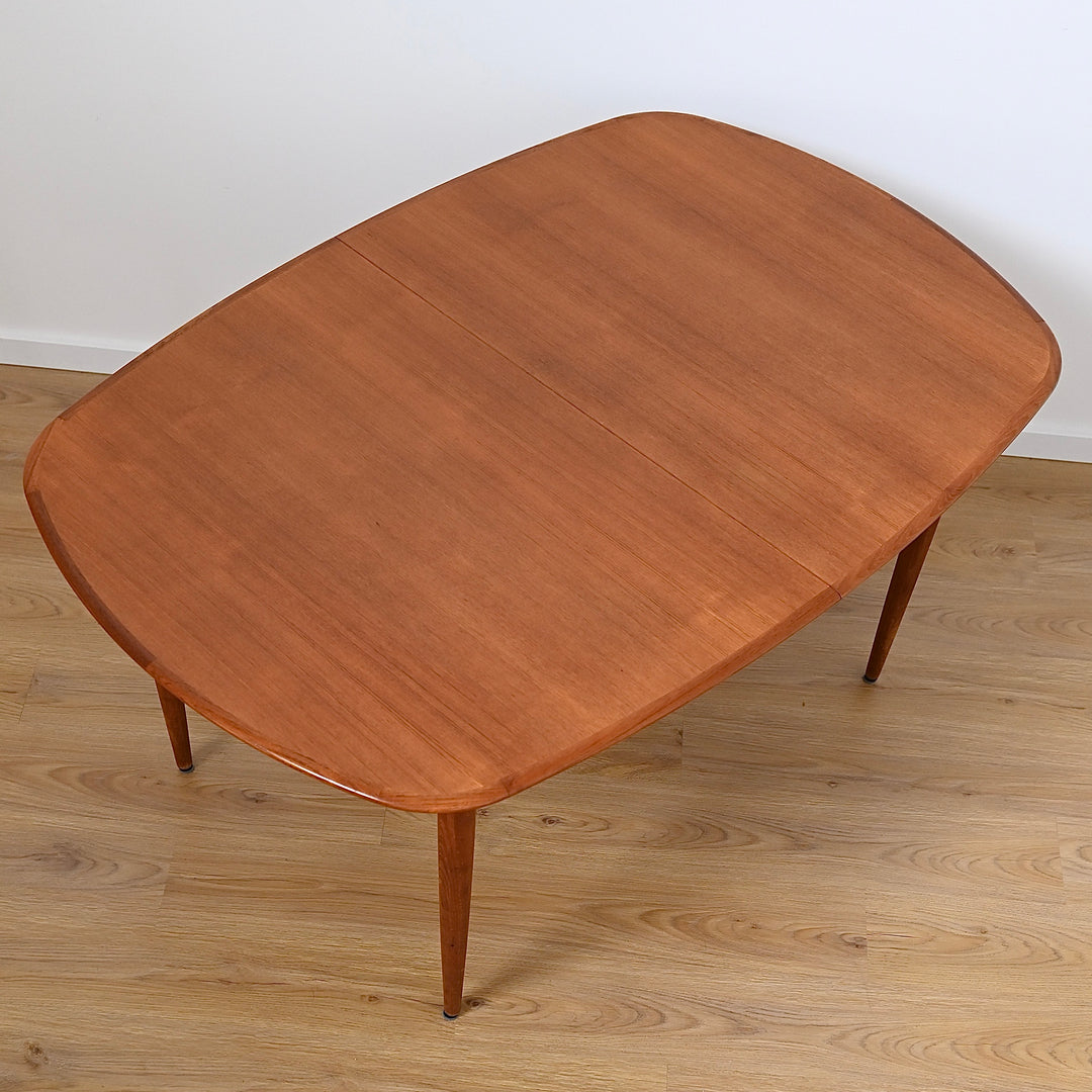 Parker Mid Century Teak Extendable Dining Table D End Elliptical